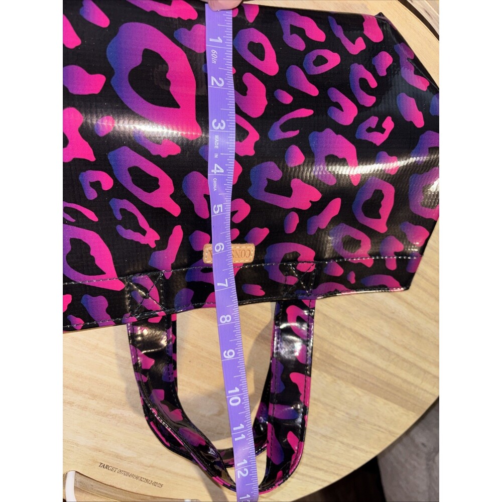 Consuela Pebbles Tote Bag Vinyl Pink Purple Animal Print - Picture 16 of 16